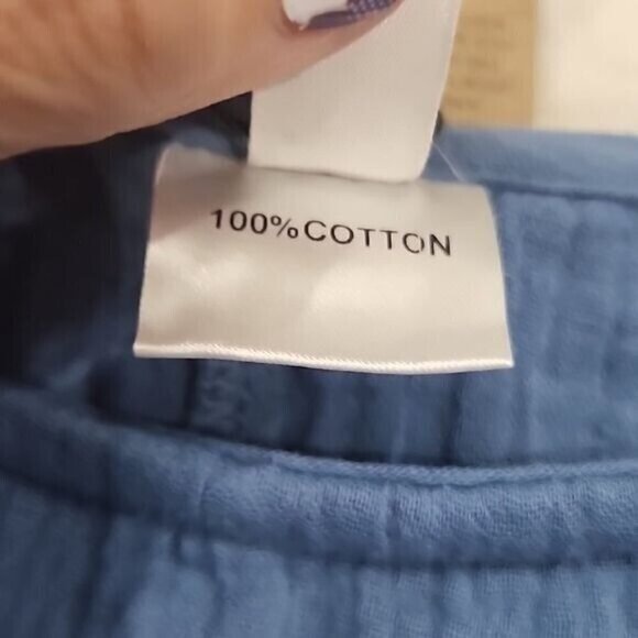 ARIA Handmade Tunic Top Gaucha blue Womens NWT S/M - Picture 9 of 11